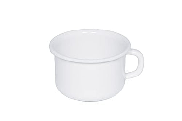 Riess, 0299-033, Kaffeeschale 10, CLASSIC- WEISS, Kaffeebecher, Durchmesser 10 cm, Höhe 7.4 cm, Inhalt 3/8 Liter, Emaille, weiß, Induktion im Sale